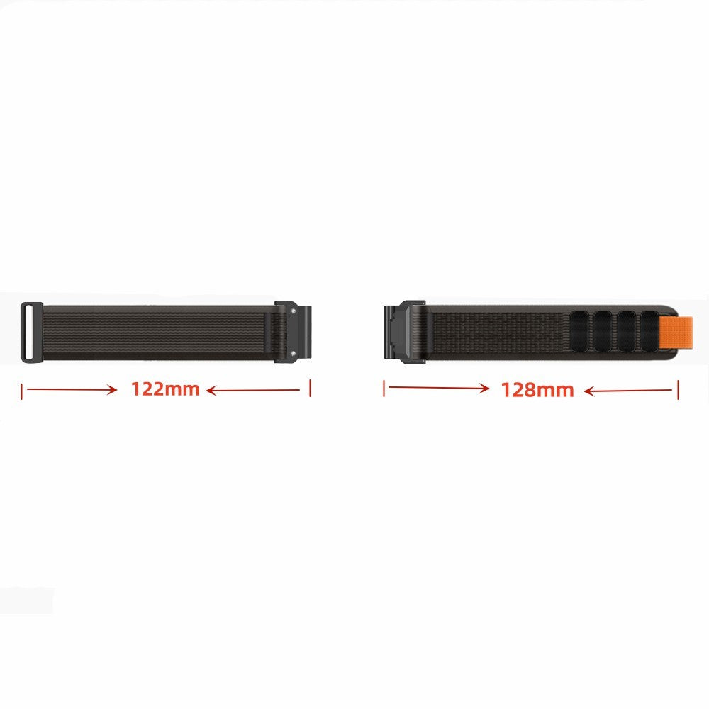 Garmin Fenix 7 / Fenix 6 GPS / Fenix 5 Trail Loop Strap Nylon Watch Band - Black / Rainbow+Black#serie_4