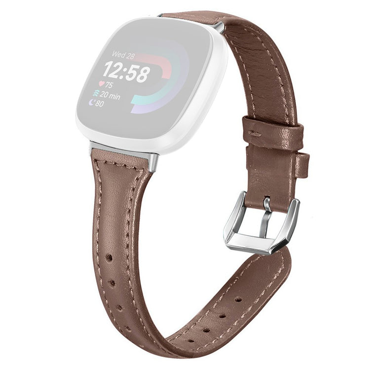 Fitbit Versa 3 / Fitbit Versa 4 Genuine Leather Universel Strap - Brown#serie_5