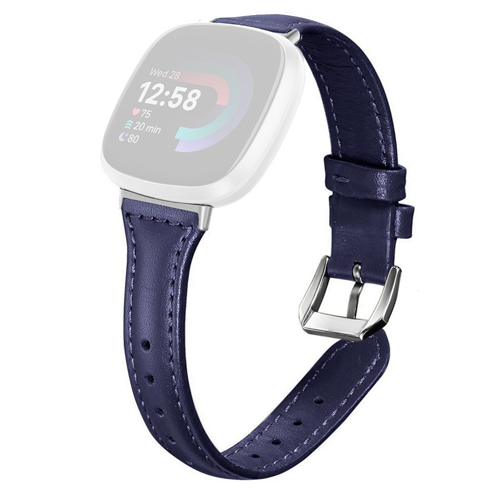 Fitbit Versa 3 / Fitbit Versa 4 Genuine Leather Universel Strap - Blue#serie_8