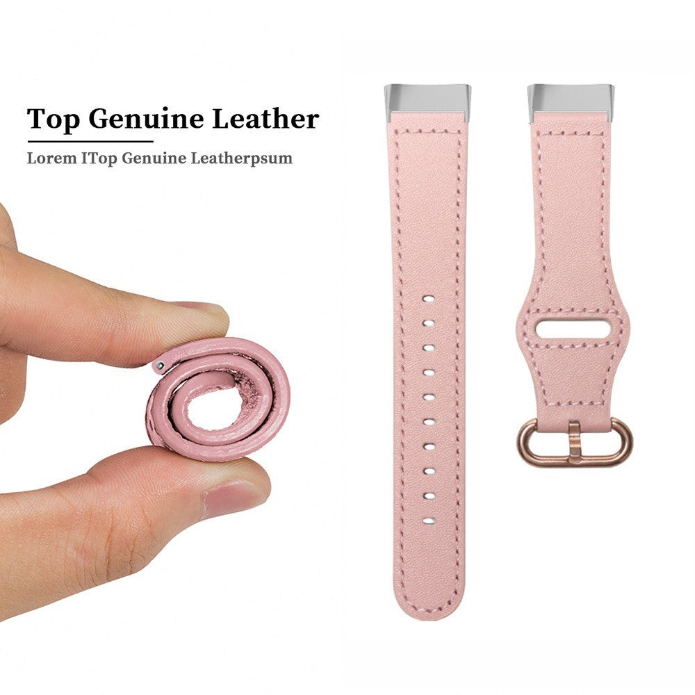 Wonderful Fitbit Smartwatch Genuine Leather Universel Strap - Pink#serie_1