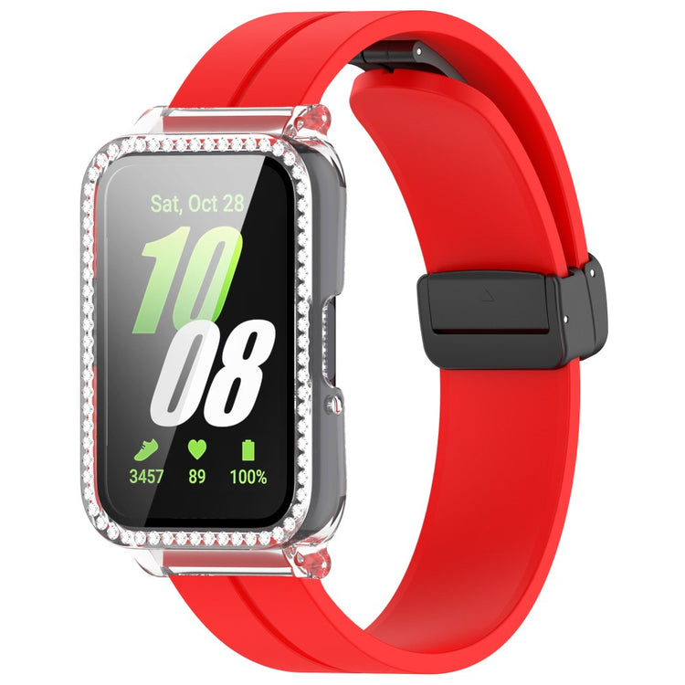 Great Samsung Galaxy Fit 3 Glass Strap - Red#serie_9