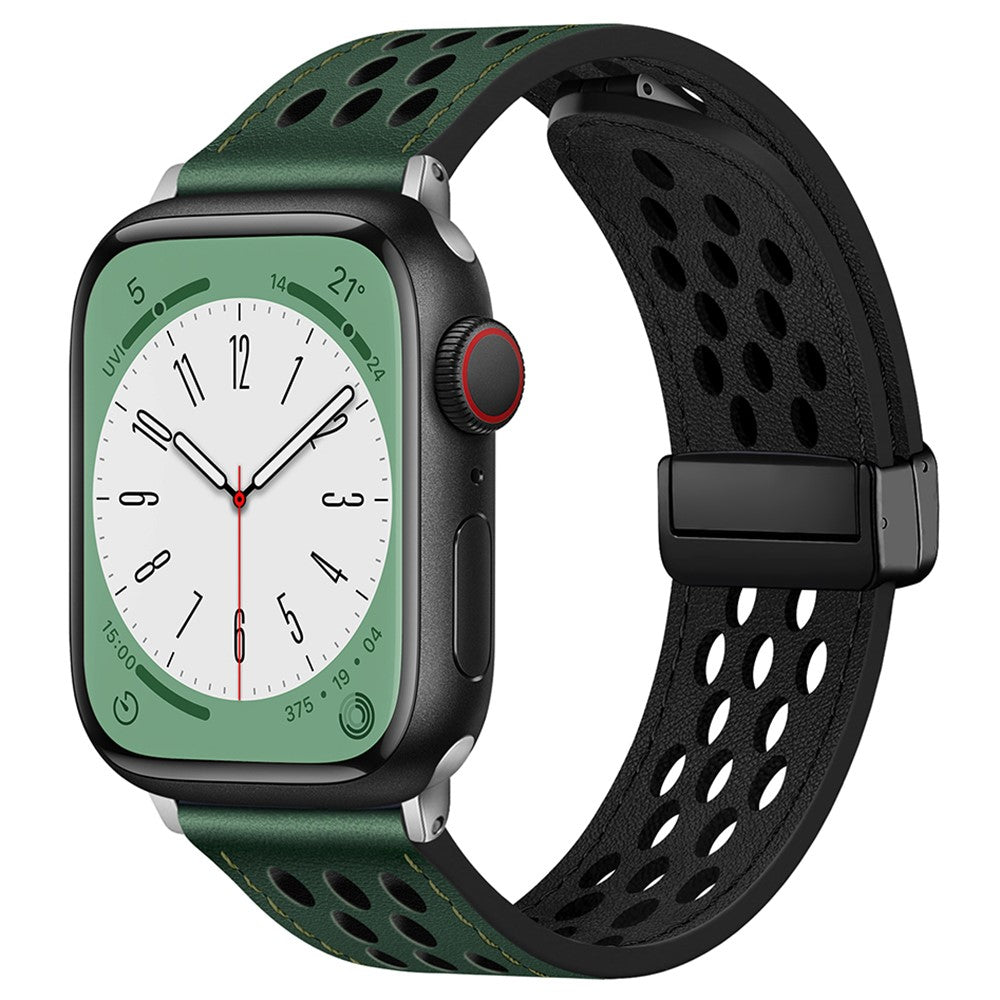 Mega Fantastic Apple Smartwatch Pu Leather Universel Strap - Green#serie_4