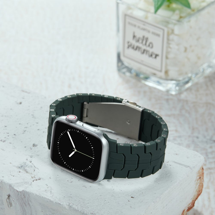 Super Agreeable Apple Smartwatch Silicone Universel Strap - Green#serie_8