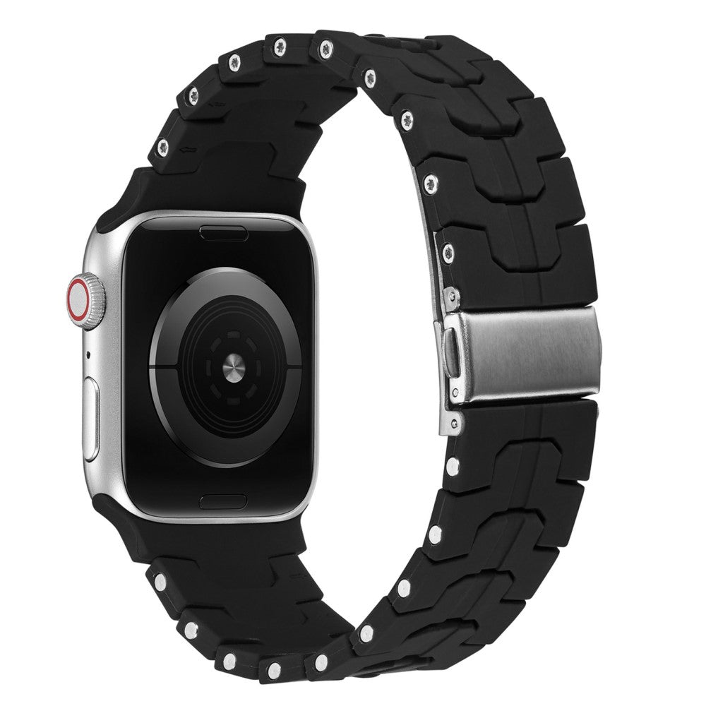 Super Agreeable Apple Smartwatch Silicone Universel Strap - Black#serie_10