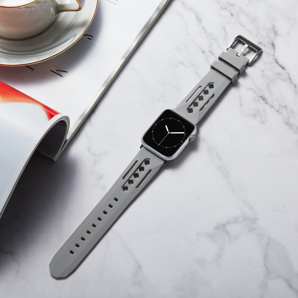 Mega Pleasant Apple Smartwatch Silicone Universel Strap - Silver#serie_8