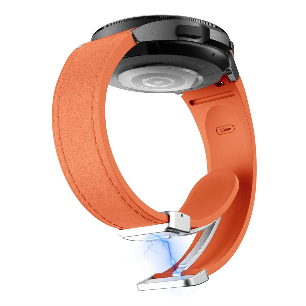 Very Durable Samsung Smartwatch Pu Leather Universel Strap - Orange#serie_11