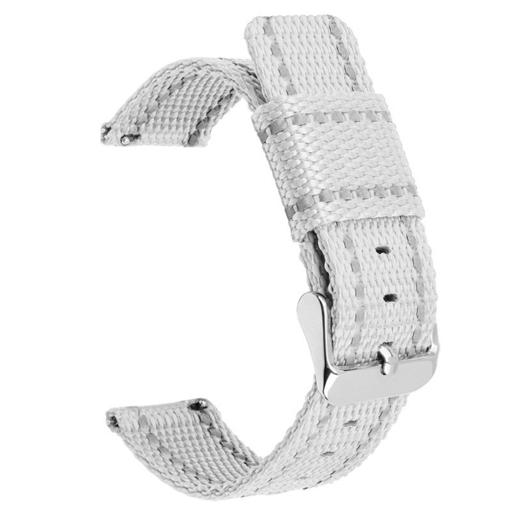 Huawei Watch GT 3 42mm / Watch GT 3 Pro 43mm Wrist Strap 20mm Texture Nylon Watch Strap - White / Reflective Strip#serie_17