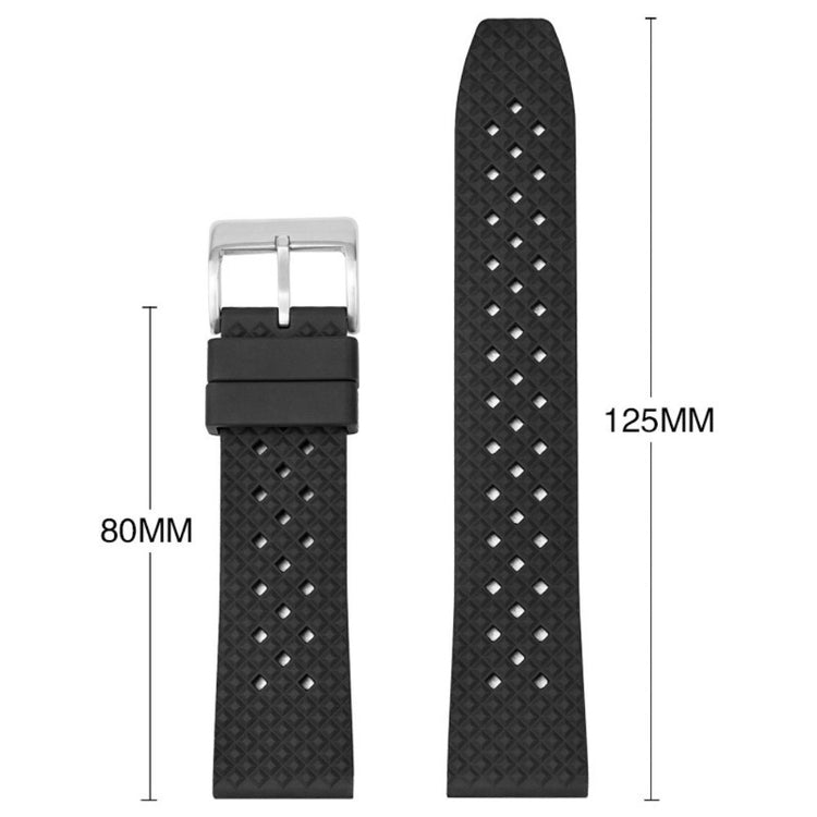 Garmin Venu 3S / Watch GT 4 41mm Replacement Wrist Band 18mm Fluorubber Watch Strap - Orange+Silver Buckle#serie_6