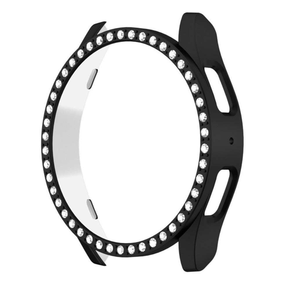 Samsung Galaxy Watch7 40mm Watch Case Rhinestone Decor Hard Bump Resistant Protective Frame - Black#serie_4