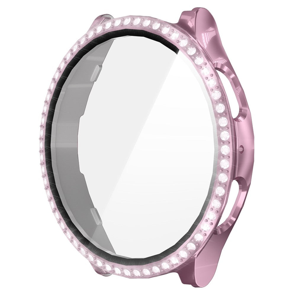 ENKAY HAT PRINCE Samsung Galaxy Watch7 44mm Bump Resistant Watch Case Rhinestone Decor with Screen Film - Pink#serie_2