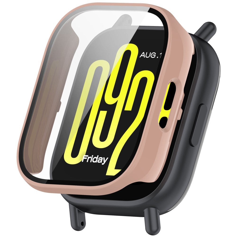 Xiaomi Redmi Watch 5 Lite Watch Case Protective Hard Bump Resistant Cover with Tempered Glass Film - Pink#serie_1