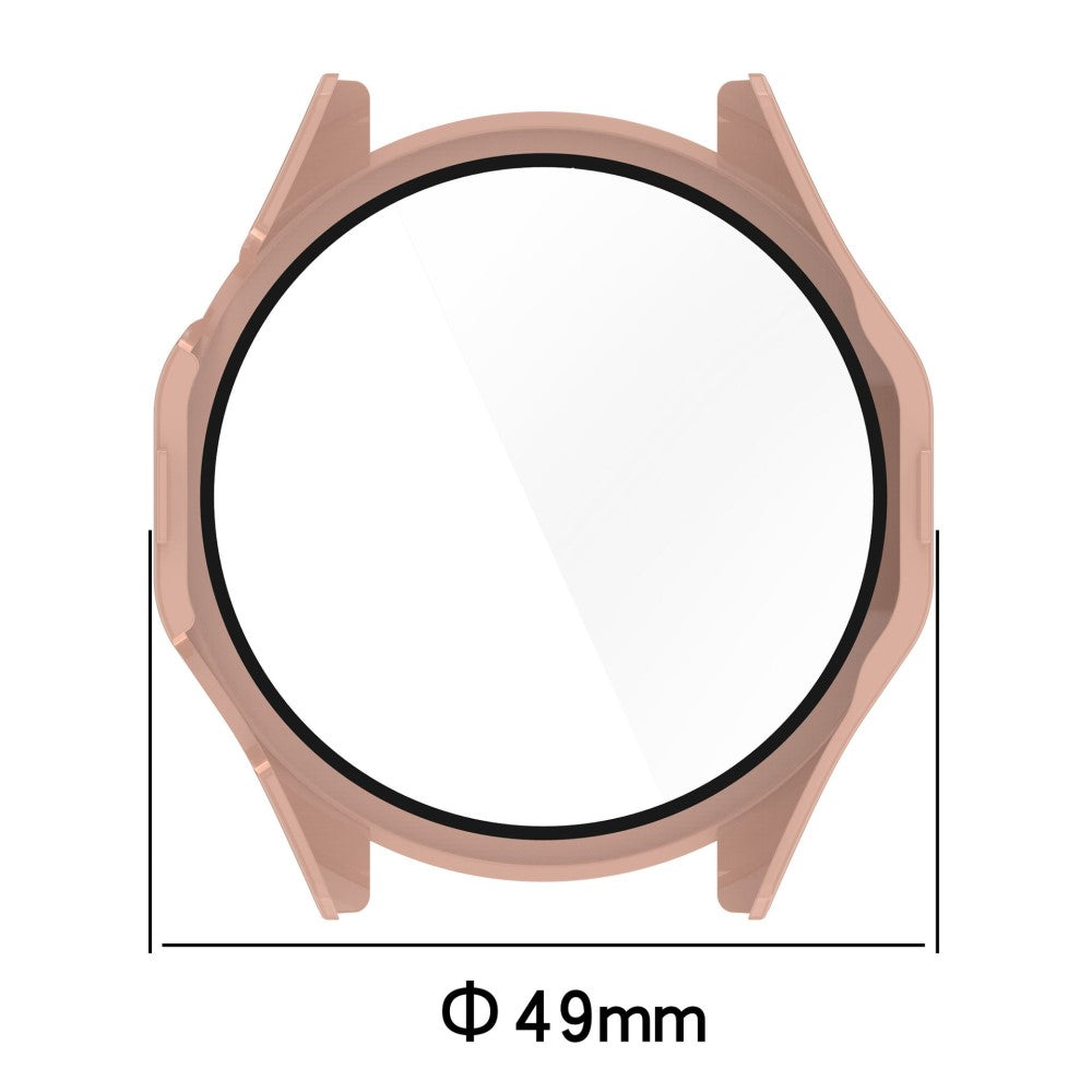 Meget Godt Cover med Skærmbeskytter i Silikone og Glas passer til Huawei Watch GT 4 46mm - Sort#serie_2