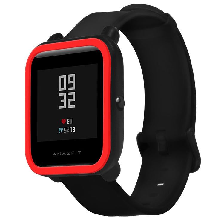 Beskyttende Silikone Universal Bumper passer til Amazfit Bip 1 / Amazfit Bip Lite - Rød#serie_2