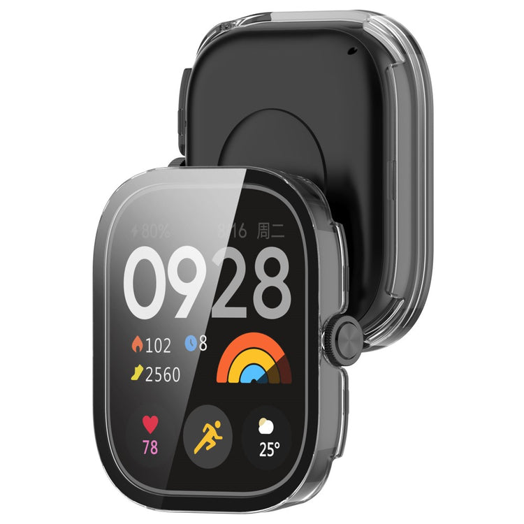 Mega Godt Cover med Skærmbeskytter i Glas passer til Xiaomi Redmi Watch 4 - Gennemsigtig#serie_3