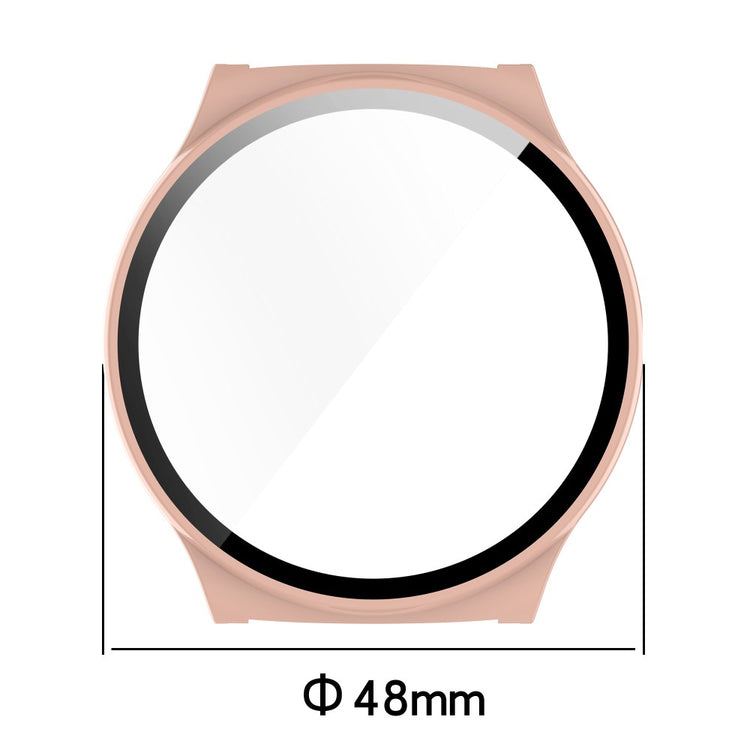 Haylou Solar Lite (R001) Hard Bump resistant Watch Frame Cover with Tempered Glass Screen Film - Black - Brown#serie_5