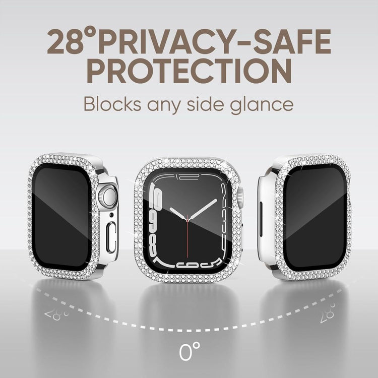 Mega Good Apple Smartwatch Universel Cover with Screen Protector in Rhinestone and Glass - Gold#serie_5