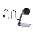 Garmin Venu 3 / Venu 3S / Vivoactiv 5 Watch Charger Stand Aluminium Alloy Charging Dock with Data Function - Right Port - Right Port / Silver
