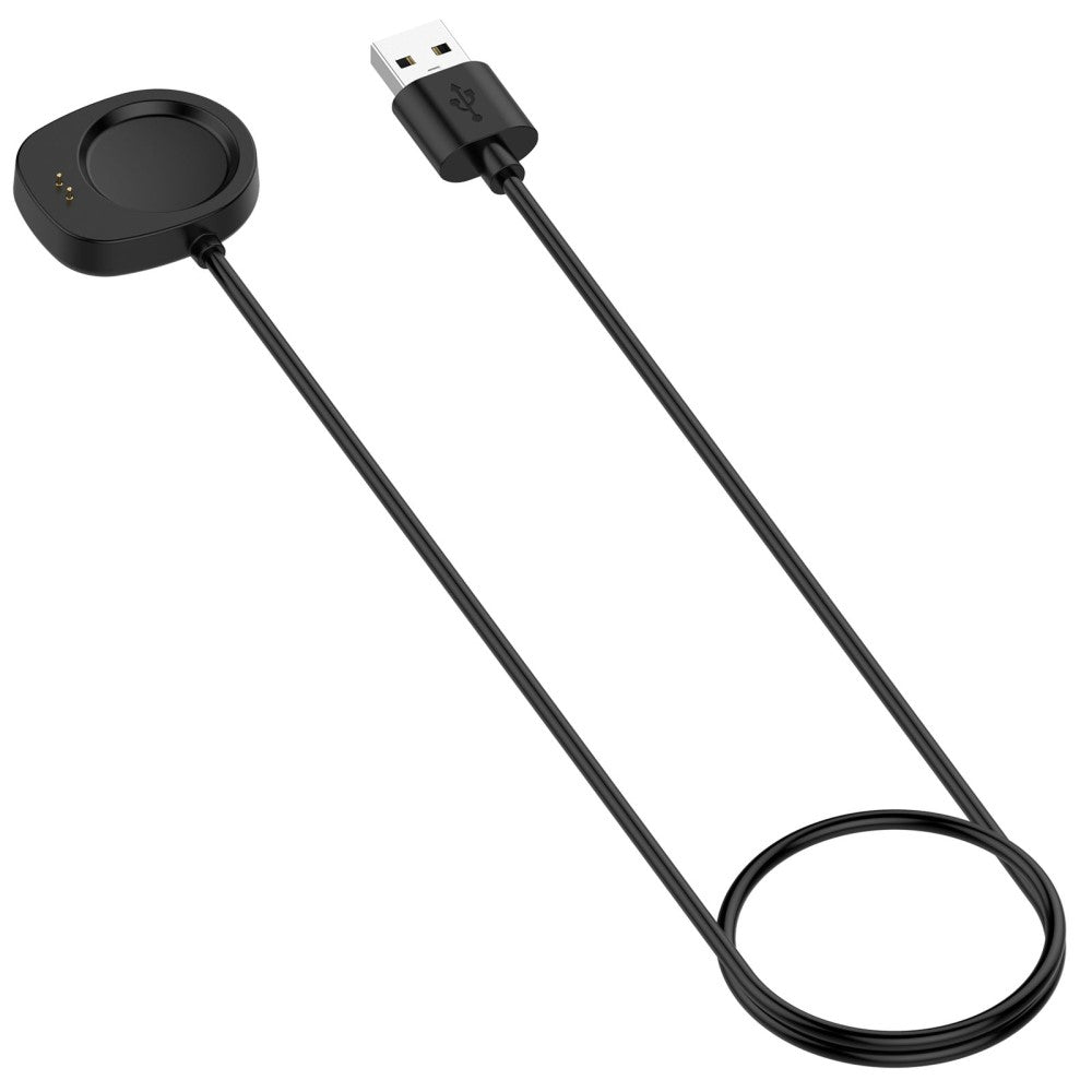 1m Silikone Magnetisk USB Opladningskabel passer til Amazfit Balance - Sort#serie_5