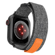 Apple Watch 41mm / 40mm / 38mm Canvas Loop Watch Strap - Black / Grey
