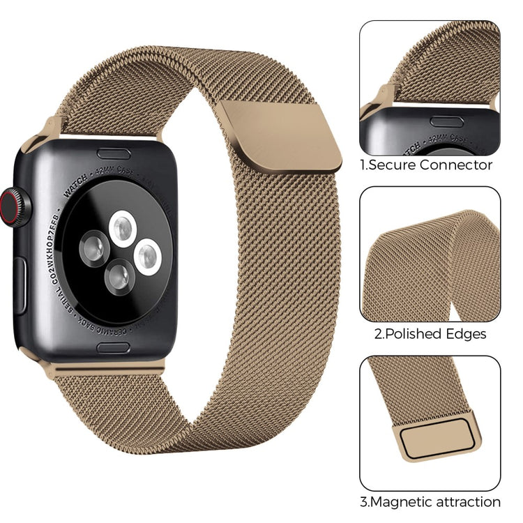 Super Pleasant Apple Smartwatch Metal Universel Strap - Brown#serie_8