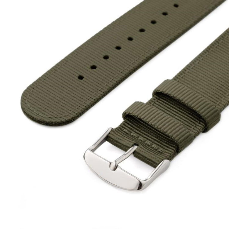 Super hårdfør Pebble Time Steel Nylon Rem - Grøn#serie_d005