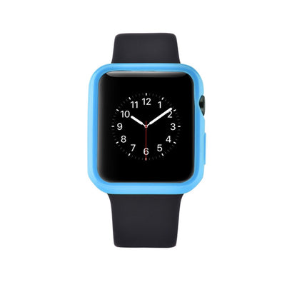 Mega hårdfør Apple Watch Series 1-3 42mm Silikone Rem - Blå#serie_5