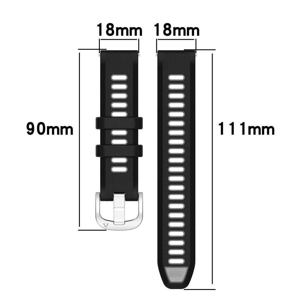 Alle Tiders Silikone Universal Rem passer til Smartwatch - Hvid#serie_11