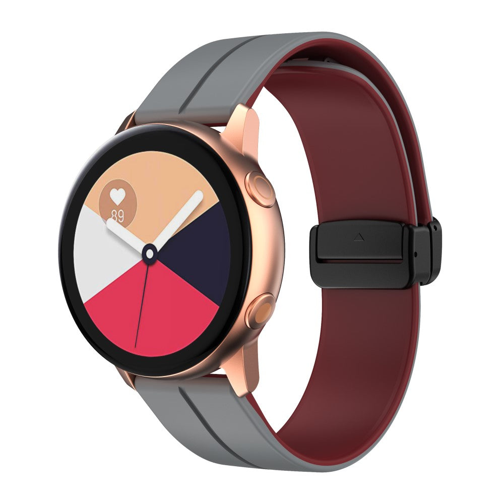 Vildt Nydelig Silikone Universal Rem passer til Smartwatch - Sølv#serie_8