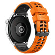 22mm Universal silicone textured strap - Black / Green