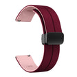 20mm Universal dual color silicone strap in black buckle - White / Baby Blue