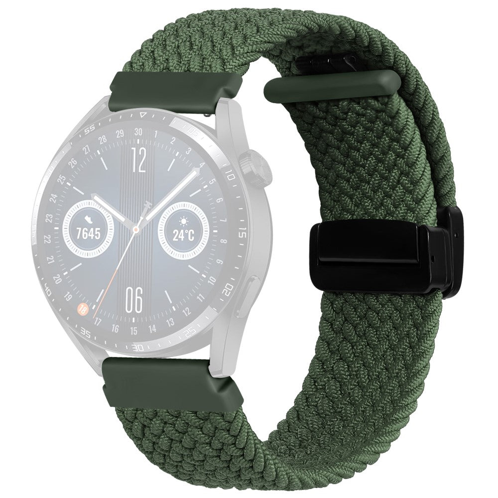 Super Pænt Nylon Universal Rem passer til Smartwatch - Grøn#serie_10