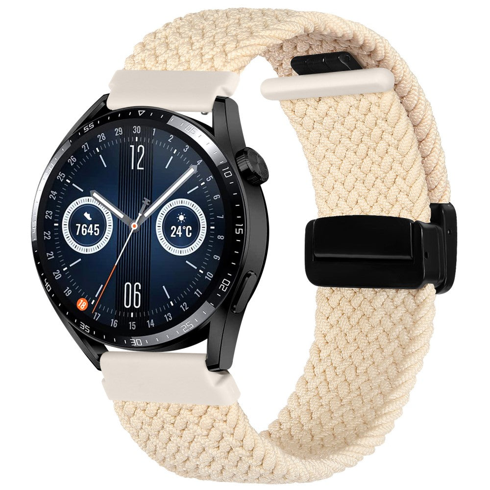 Super Pænt Nylon Universal Rem passer til Smartwatch - Hvid#serie_12