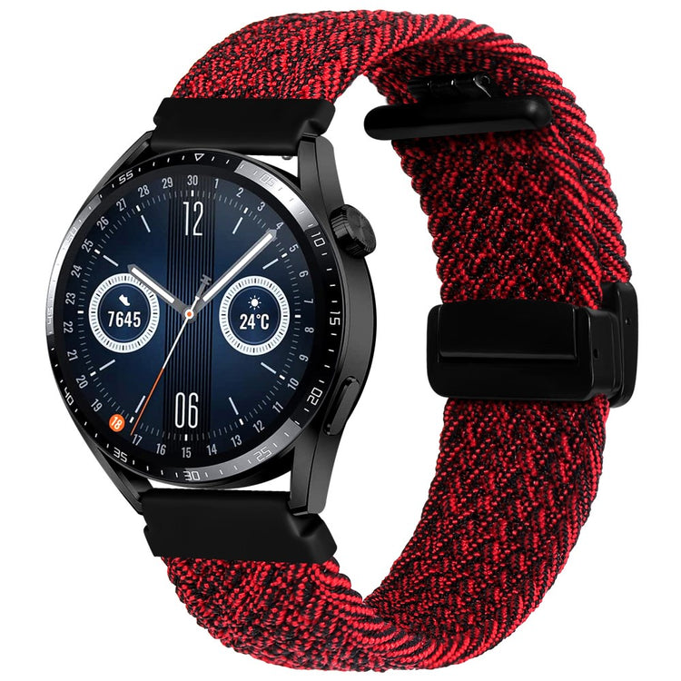 Super Pænt Nylon Universal Rem passer til Smartwatch - Rød#serie_5