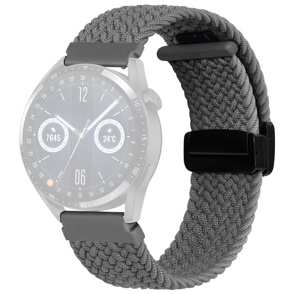 Super Pænt Nylon Universal Rem passer til Smartwatch - Sølv#serie_9