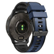 18mm Universal dual color silicone strap - Dark Blue / Black