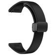 20mm Universal silicone strap with black buckle