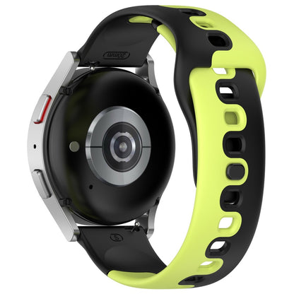 22mm Universal dual color silicone strap - Black / Green#serie_6