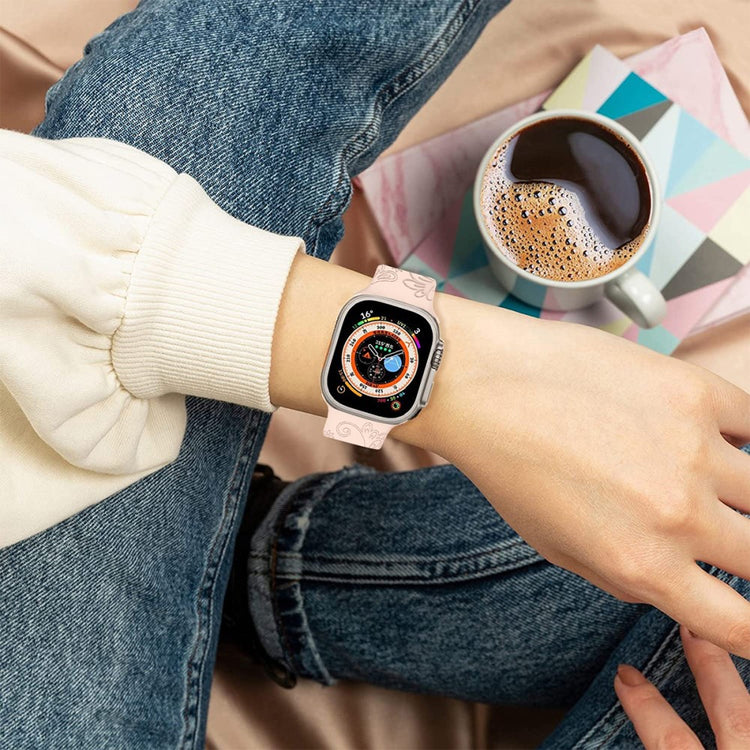 Super Smuk Silikone Rem passer til Apple Watch Ultra - Pink#serie_1