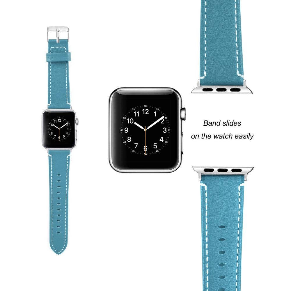 Ægte læder Cover passer til Apple Watch Ultra - Blå#serie_4