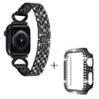 Apple Watch Series 8 (41mm) rhinestone décor 5-bead metal strap with cover