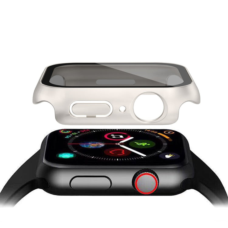 Flot Universal Cover med Skærmbeskytter i Plastik og Hærdet Glas passer til Apple Watch Series 8 (41mm) / Apple Watch Series 7 41mm - Sølv#serie_1