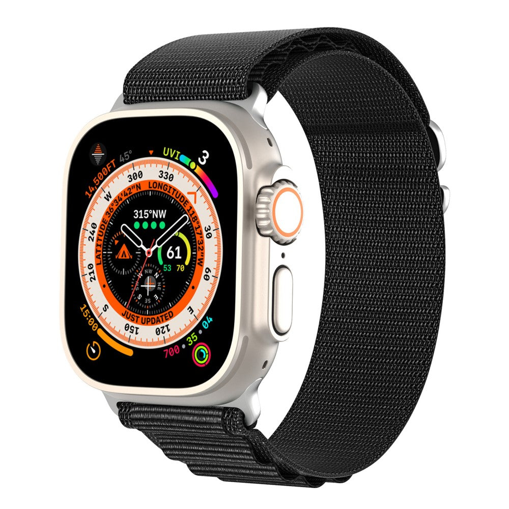 Vildt Fed Metal Og Nylon Universal Rem passer til Apple Smartwatch - Sort#serie_1