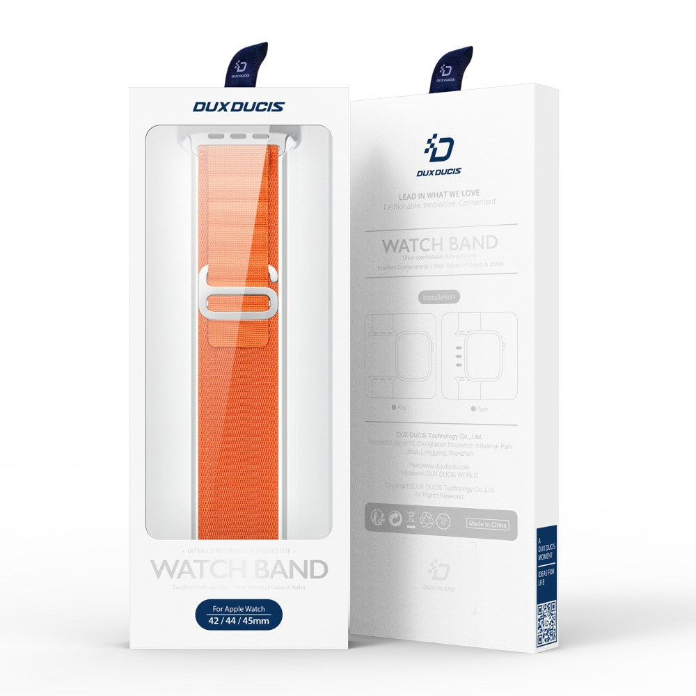 Vildt Fed Metal Og Nylon Universal Rem passer til Apple Smartwatch - Orange#serie_3