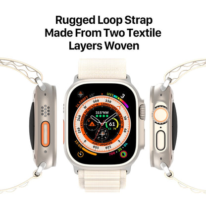 Vildt Fed Metal Og Nylon Universal Rem passer til Apple Smartwatch - Hvid#serie_4