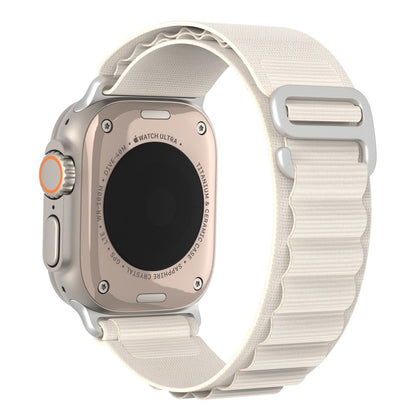 Vildt Fed Metal Og Nylon Universal Rem passer til Apple Smartwatch - Hvid#serie_4