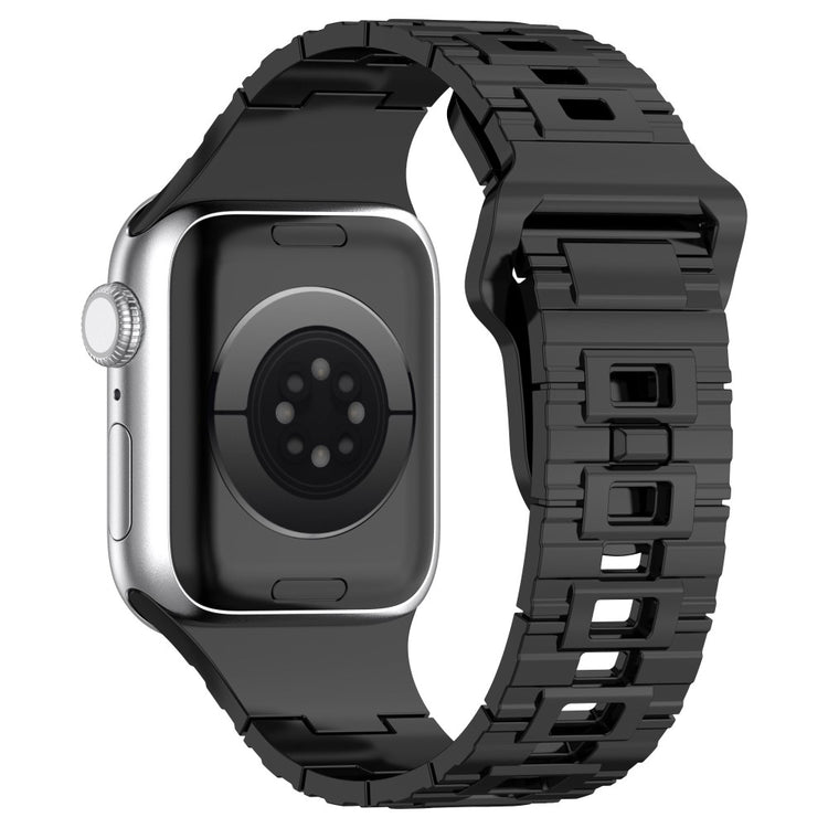 Fantastisk Silikone Universal Rem passer til Apple Smartwatch - Sort#serie_1