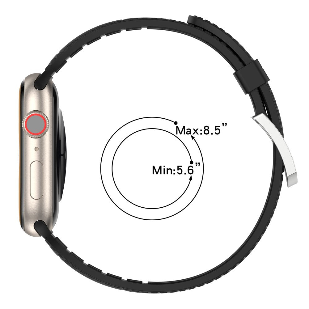 Meget Smuk Metal Og Silikone Universal Rem passer til Apple Smartwatch - Sølv#serie_3
