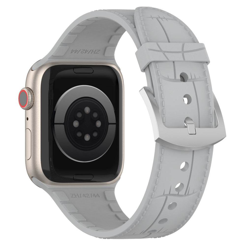 Meget Smuk Metal Og Silikone Universal Rem passer til Apple Smartwatch - Sølv#serie_3