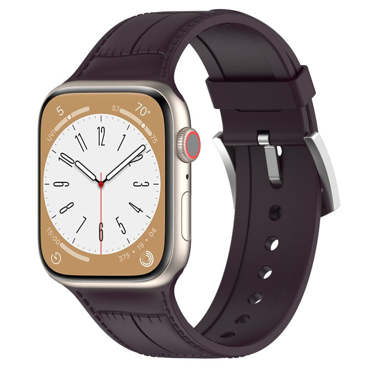 Meget Smuk Metal Og Silikone Universal Rem passer til Apple Smartwatch - Rød#serie_5
