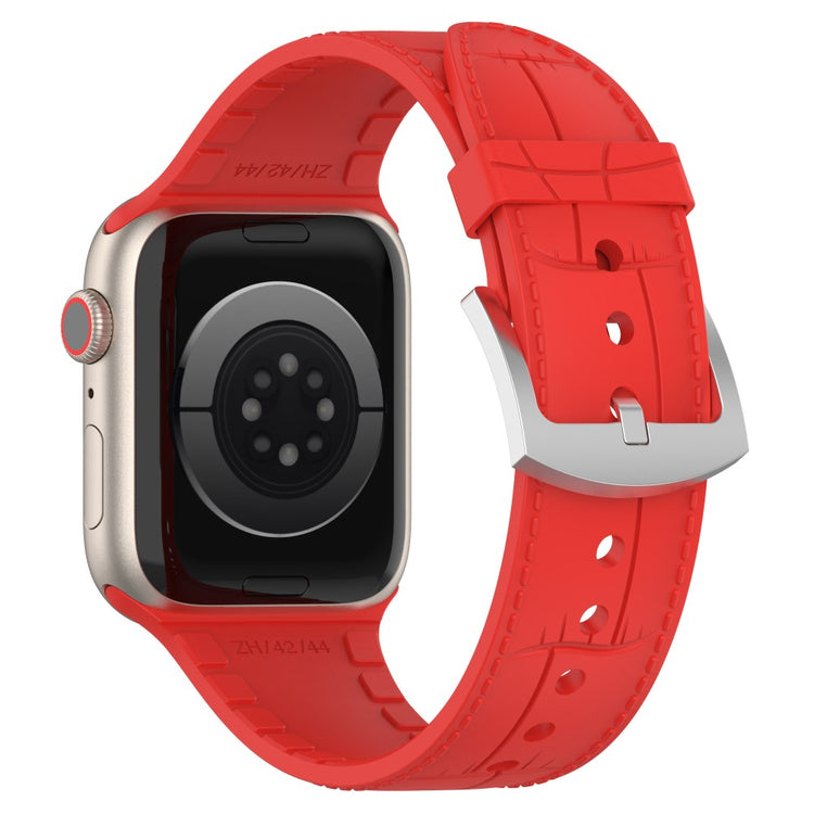 Meget Smuk Metal Og Silikone Universal Rem passer til Apple Smartwatch - Rød#serie_6